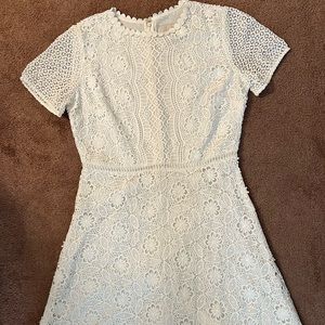 Ann Taylor LOFT white lacy dress